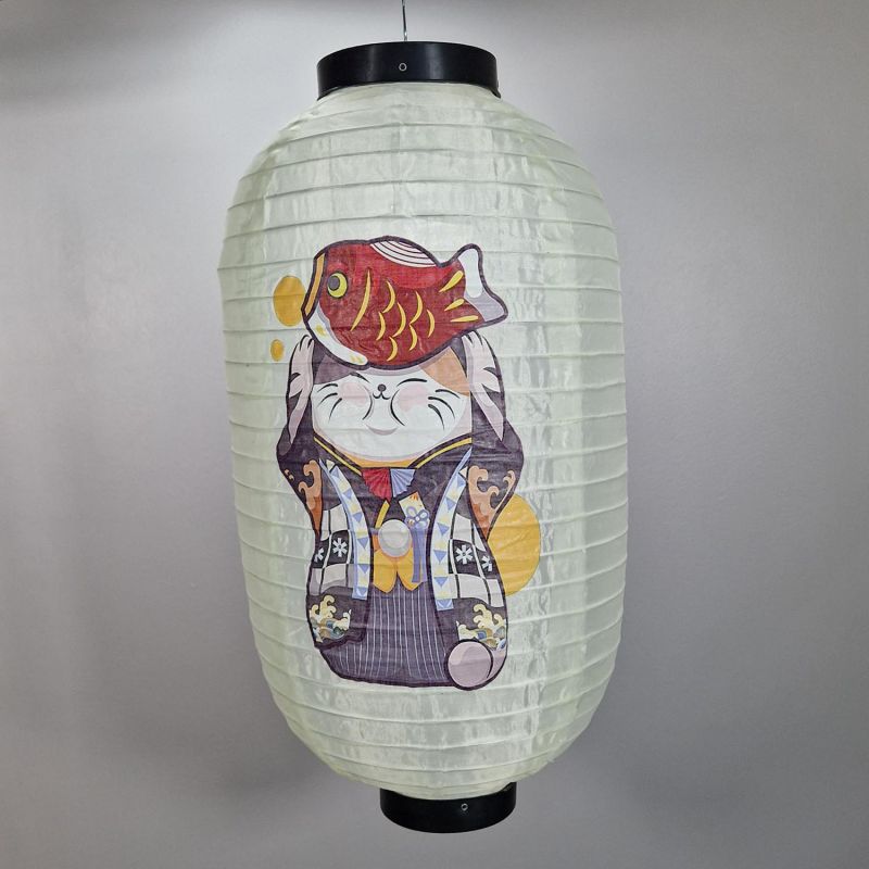 Lanterne en tissu plafonnier, Manekineko Taiyaki