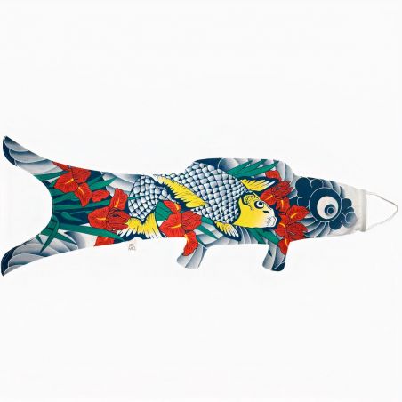 Manica a vento a forma di carpa koi, KOINOBORI TATTOO CARP