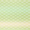 large sheet of Japanese paper, YUZEN WASHI, green, waves, Nami