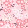 grande feuille papier japonais, YUZEN WASHI, rose, Fleurs de cerisier en pleine floraison