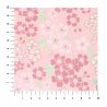 large sheet of Japanese paper, YUZEN WASHI, pink and green, Cherry blossoms in full bloom