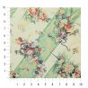 sheet of Japanese paper, YUZEN WASHI, green, bouquet of Yoi kaori flowers
