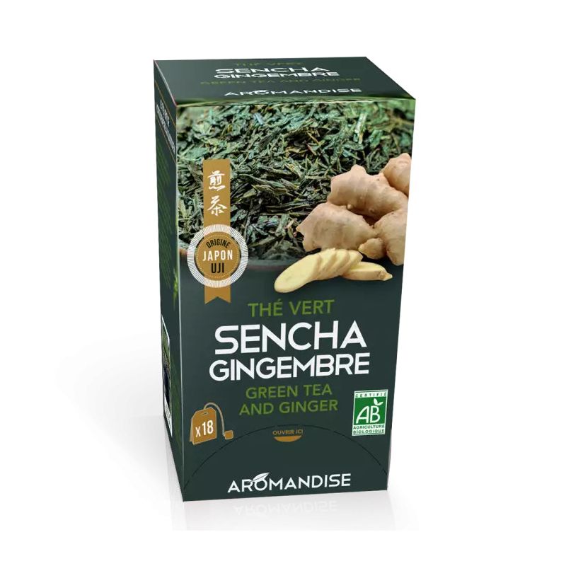 Organic Sencha and Mint green tea in teabags - MINTO