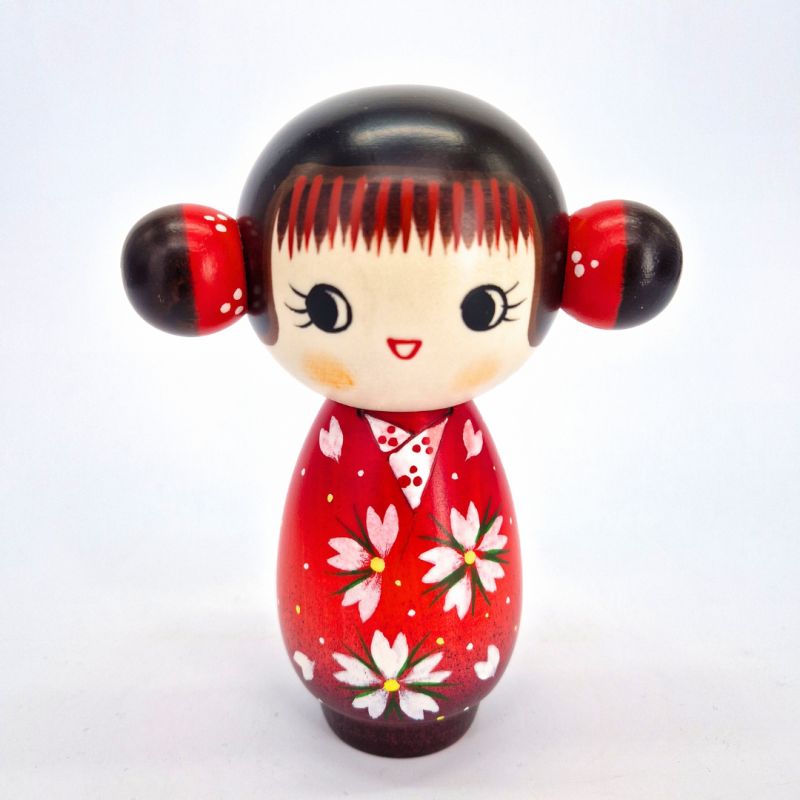 Japanese wooden Kokeshi doll Beauty, URARAKA - 13cm