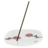 Porta incenso giapponese quadrato in ceramica, YUME SAKURA, fiore di ciliegio