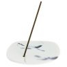 Japanese square ceramic incense holder, YUME TSURU, crane