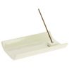 Japanese flat ceramic incense holder, YUKARI, white or brown