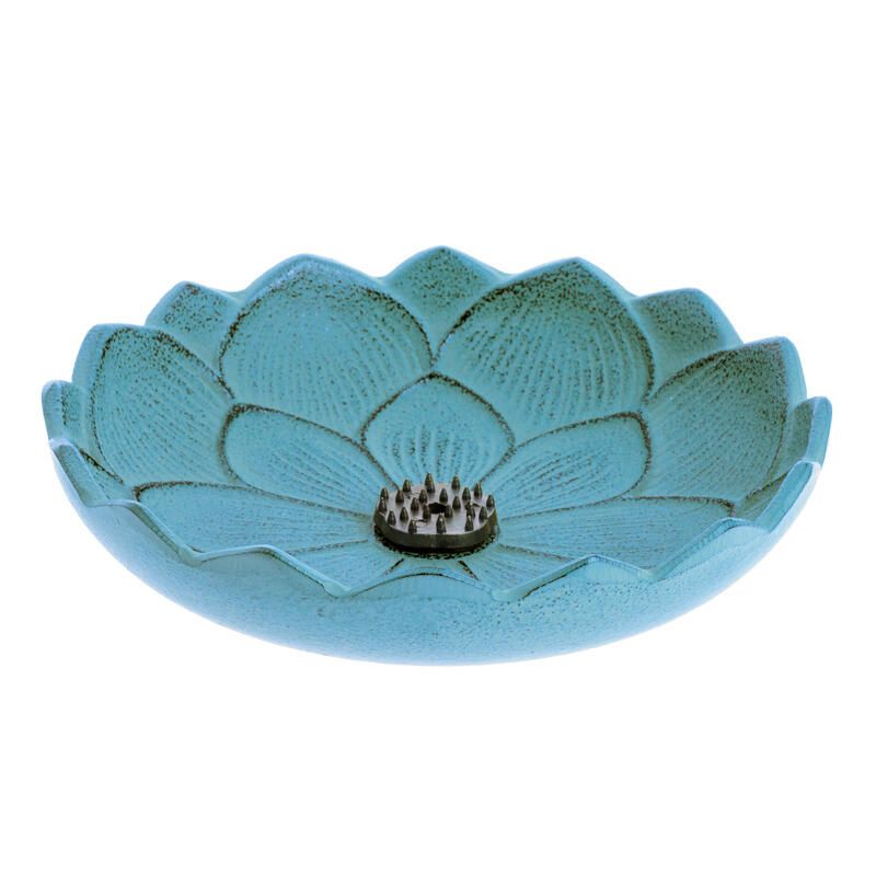 Japanischer Weihrauchbrenner aus blauem Gusseisen, IWACHU LOTUS, Lotusblume