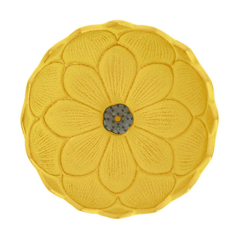 Quemador de incienso japonés de hierro fundido amarillo, IWACHU LOTUS, flor de loto