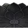 Japanese black cast iron incense burner, IWACHU LOTUS, lotus flower