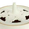 Japanese cast iron incense burner, IWACHU YUKI, white snowflake