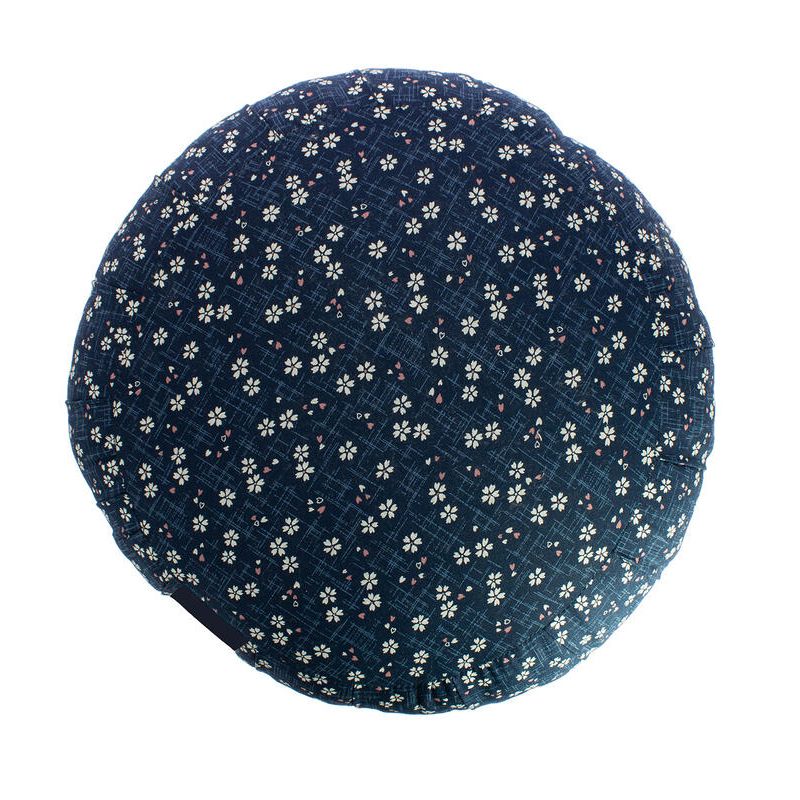 Round meditation cushion, ZAFU AO SAKURA