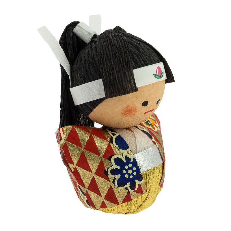 poupée japonaise okiagari, WAKAMONO, jeune homme