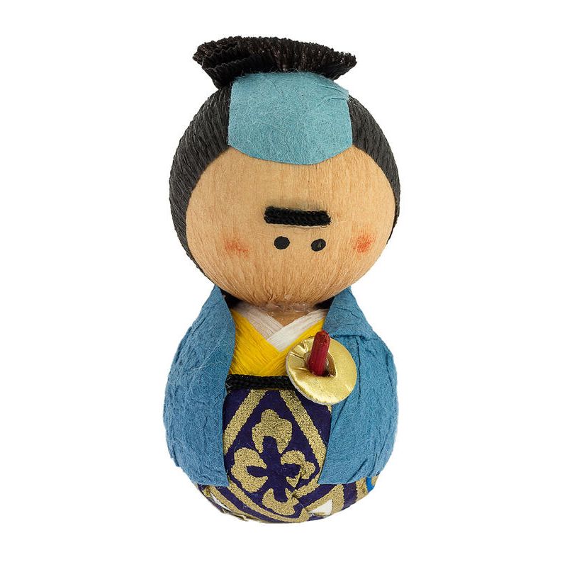 muñeca japonesa de papel - okiagari, SAMURAI, samurai