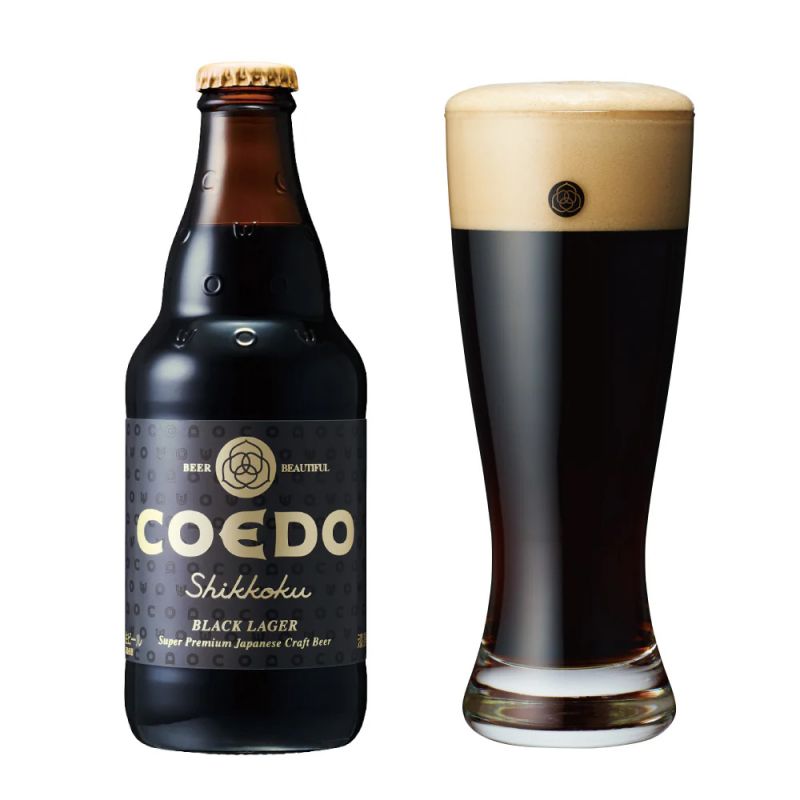 Coedo Shikkoku Japanese beer in bottle - COEDO SHIKKOKU 333ML