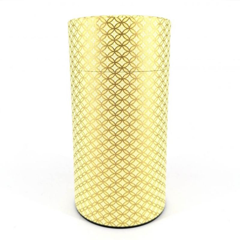 Boîte à thé japonaise jaune en papier washi - SHIPPO - 200gr