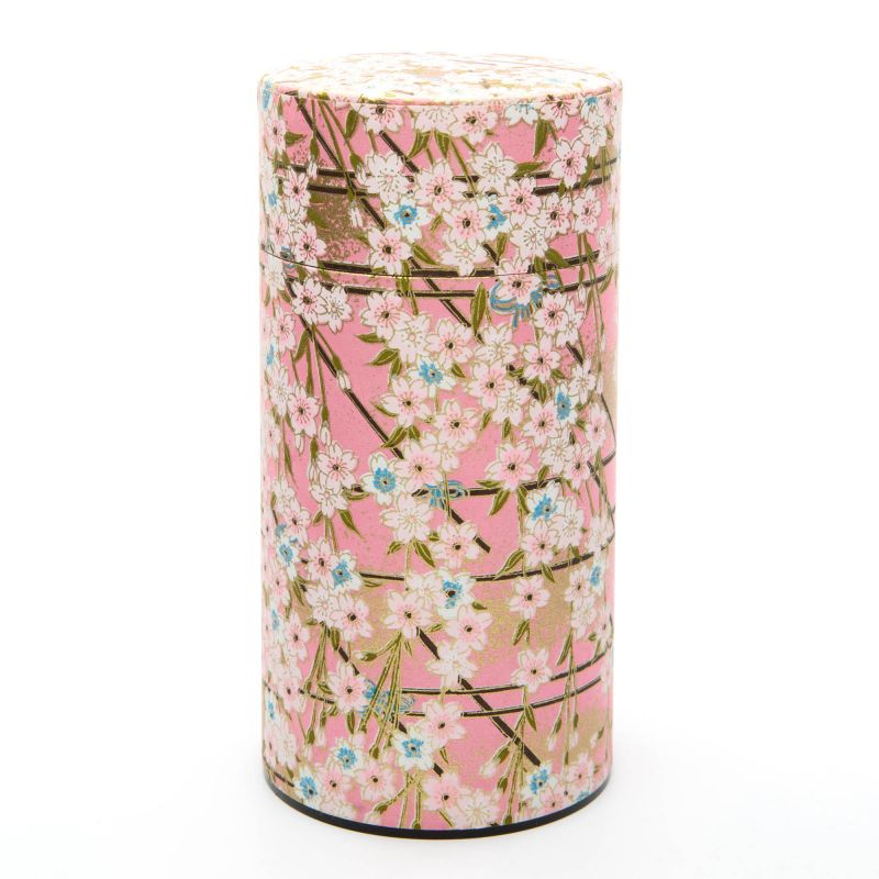 Caja de té japonés rosa en papel washi - SAKURA 1 - 200gr