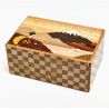 Secret box in traditional Yosegi marquetry from Hakone, MAIKO, 21 levels