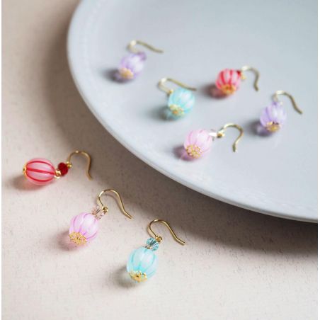 Japanese earrings - Candy ball pattern