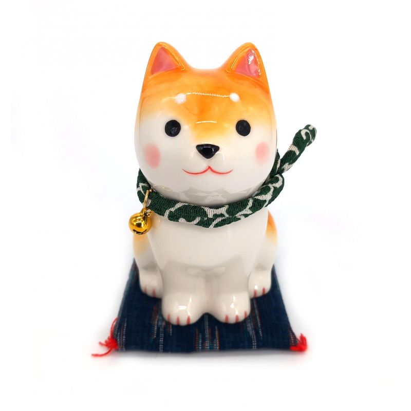 Adorno cerámico shiba inu japonés marrón, SHIBAINU