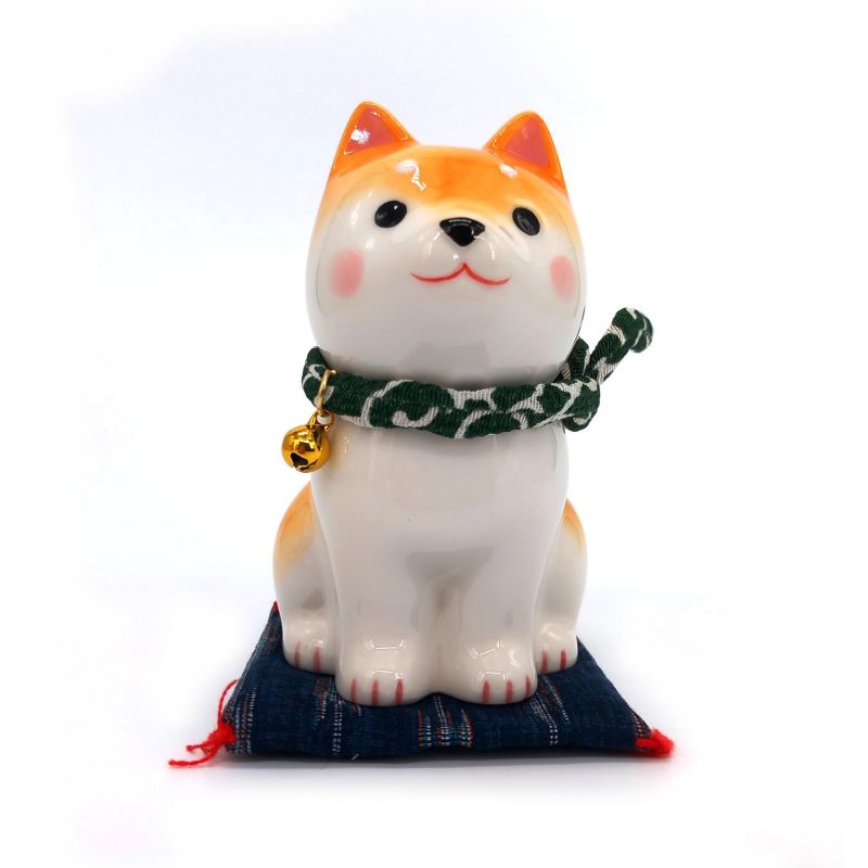 Ornamento in ceramica marrone giapponese shiba inu, SHIBAINU