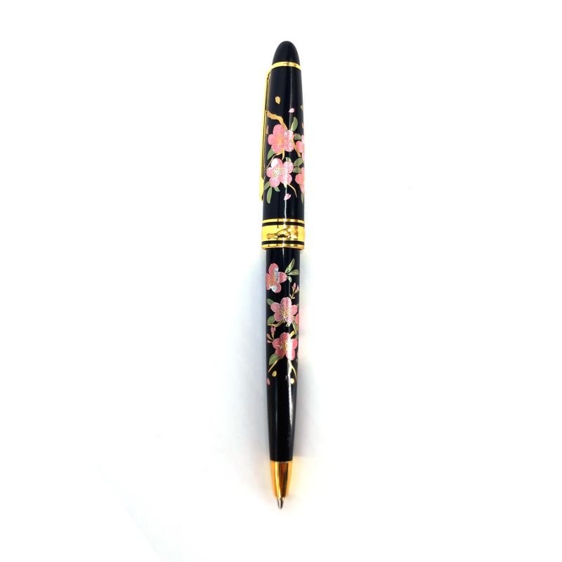 Ballpoint pen, black, in a box, Sakura Flowers - SAKURA NO HANA