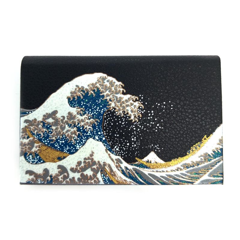 Set portacarte e penna Hokusai con motivo a onde - HOKUSAI HA