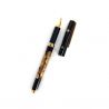 Japanese Black Resin Ballpoint Pen in Chrysanthemum Pattern Box - KIKU