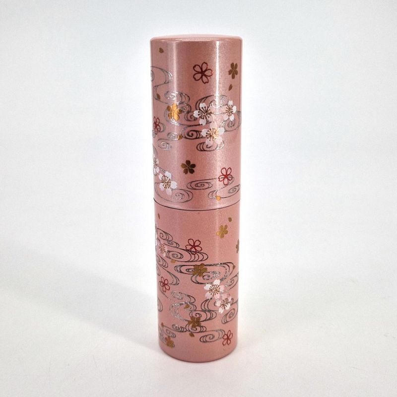 Atomizador japonés en resina rosa con estampado de flores Sakura - SAKURA NO HANA 1