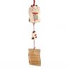 Ceramic Wind Bell in the Shape of a Manekineko,Happiness- SHIAWASE