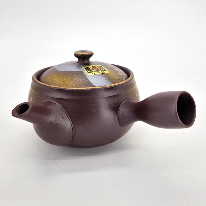 Teiera giapponese Kyusu in argilla nera tokoname modello AKA FUJI, 340 cc