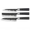 Schachtel mit 3 Messern – Utility 162 mm – Nakiri 168 mm – Santoku 182 mm – Schmied