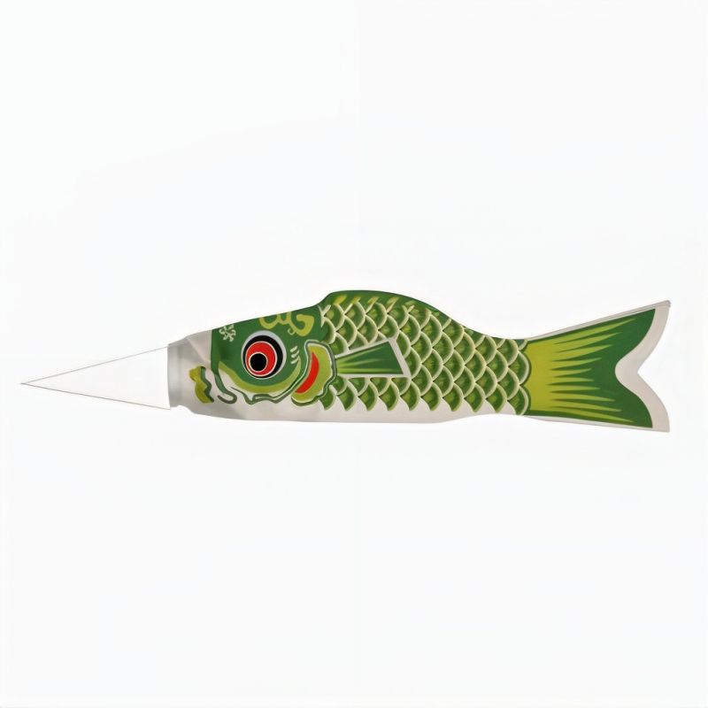 Windsock in the shape of a green koi carp, KOINOBORI MIDORI