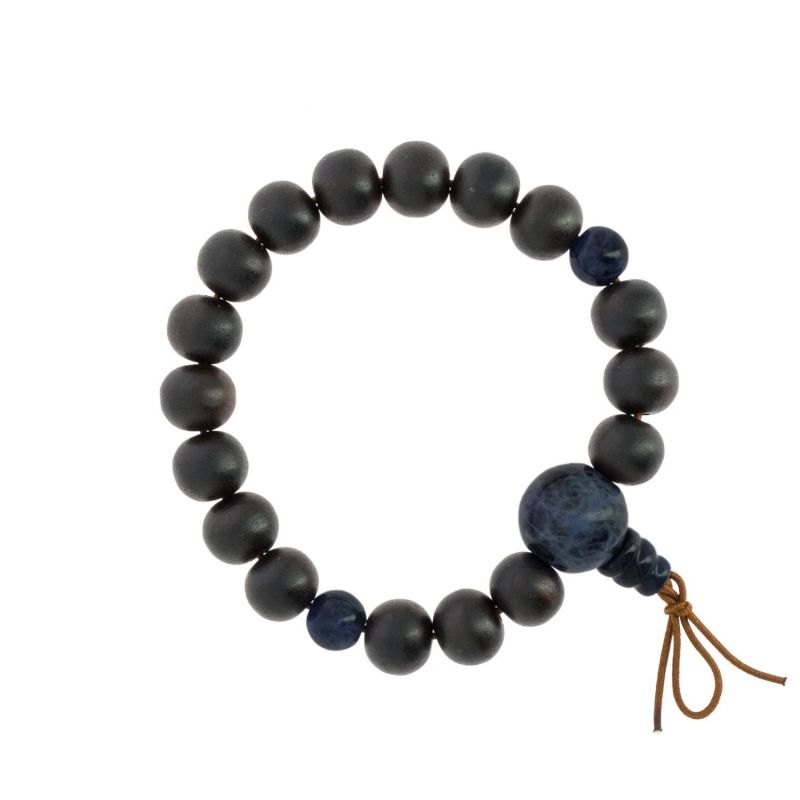 Nenju-Mala-Armband aus Ebenholz