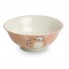 Japanese ceramic rice bowl duo, pink and blue - SHIBAINU