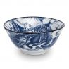 Ciotola ramen in ceramica giapponese RYU dragon, blu e bianco