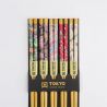 Set of wooden chopsticks, 5 colors Tokyo Design Studio