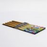 Set of wooden chopsticks, 5 colors, Kawaii