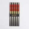 Set of 5 Japanese chopsticks in stainless steel