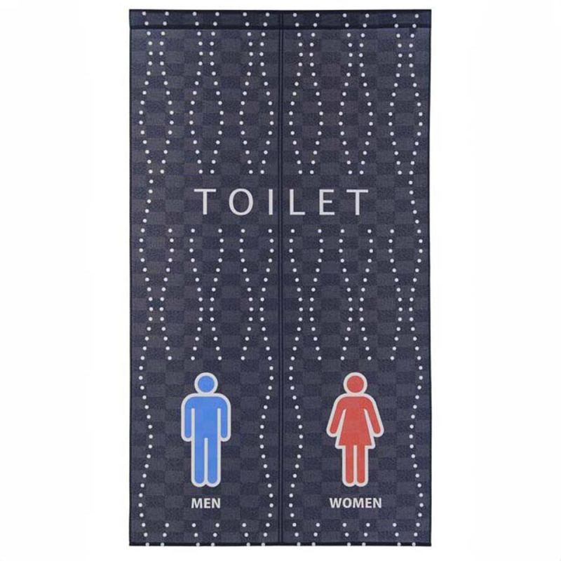 Japanese noren polyester curtain, TOILET WAVE