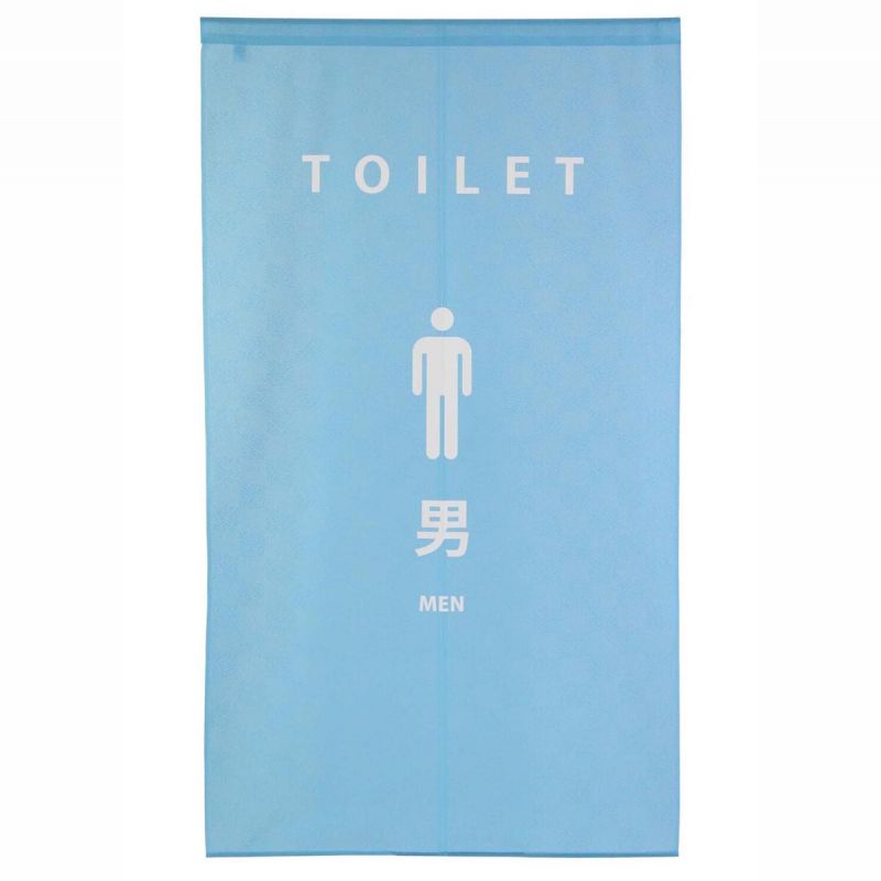 Japanischer Noren-Vorhang aus Polyester, TOILET MEN