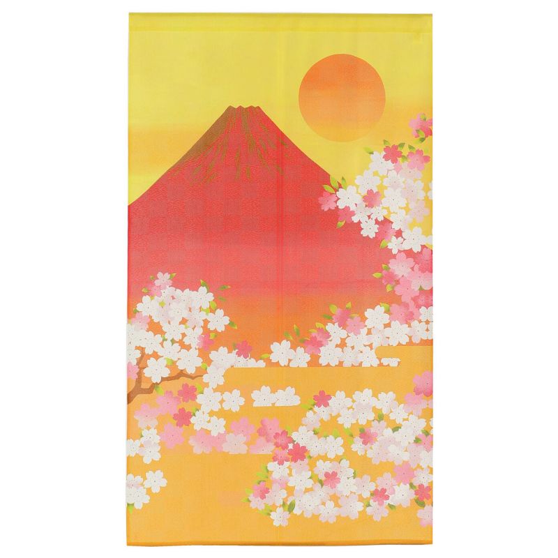 Japanischer Noren-Vorhang, orange, 85 x 150 cm, Sakura und Fuji HANAMI