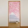 Japanischer Noren-Vorhang, rosa, 85 x 150 cm, Sakura und Fuji Chiyonofuji