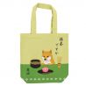 100% cotton tote bag Shiba dog and his matcha tea - OCHA