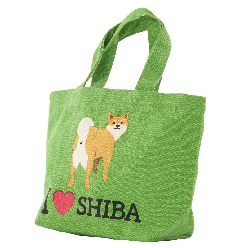 Petit Sac tote bag 100% coton, I Love Shiba