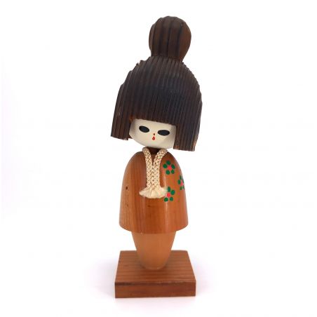 Muñeca japonesa de madera, KOKESHI VINTAGE, 21cm