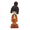 Japanese wooden doll, KOKESHI VINTAGE, 21cm