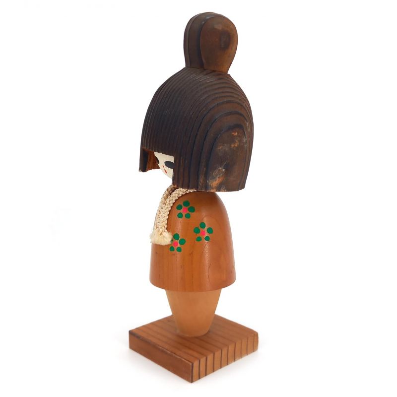 Muñeca japonesa de madera, KOKESHI VINTAGE, 21cm