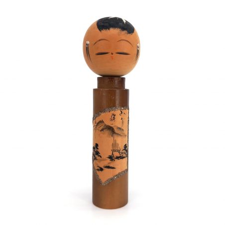 Japanese wooden doll, KOKESHI VINTAGE, 22cm