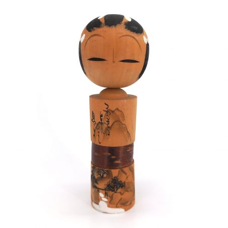 Japanese wooden doll, KOKESHI VINTAGE, 18 cm